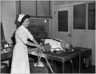 Blood drive at First National Bank, 1959