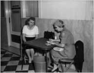 Blood drive at First National Bank, 1959