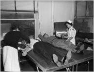 Blood drive at First National Bank, 1959