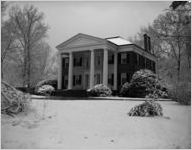 Buckhead mansion covered in snow, 1960