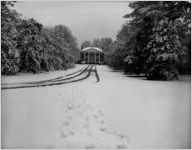 Buckhead mansion covered in snow, 1960