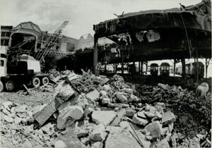 Workers Raze Buildings Adjacent to Terminal Station in Atlanta, July 22, 1971