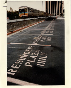 The Free Marta Park and Ride Lot at the Corner of East Paces Ferry and Roxboro, October 29, 1993