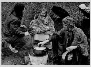 John Cook, Alicia Cook, and Penny Cook at Tent City