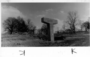 Roadblock Sign on Presidential Parkway, March 5, 1986