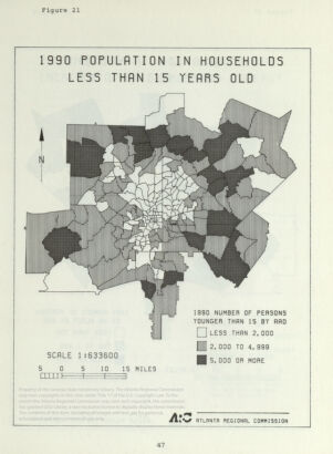 1990 Population In Households Less Than 15 Years Old: Figure 21