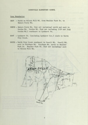 Adamsville Elementary School: Zone Boundaries