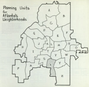 NPU-X Planning Units for Atlanta's Neighborhoods