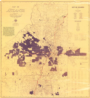 Map of Atlanta: Negro Residential Areas