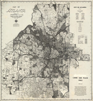 Map of Atlanta: Land Use Plan 1983