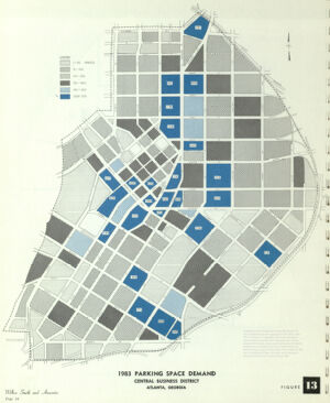 Figure 13: Atlanta Central Business District 1983 Parking Space Demand