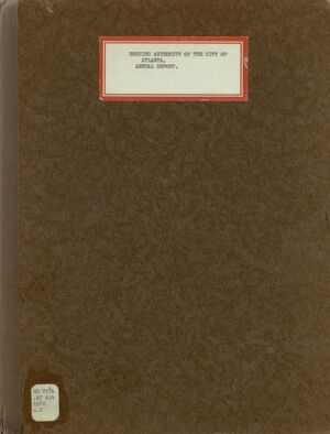 Annual Report, Atlanta Housing Authority: 1970