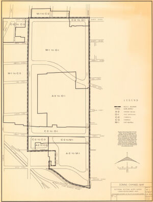 Buttermilk Bottoms, North Avenue Urban Redevelopment Area: Zoning Changes Map