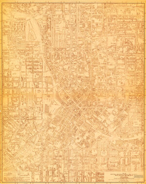 Map of Central Business District and Vicinity, Atlanta, Georgia