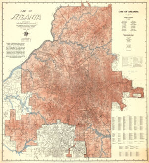 Map of Atlanta: Flood Hazard Areas [May 1963]