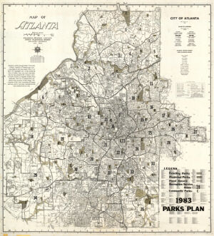 Map of Atlanta: 1983 Parks Plan