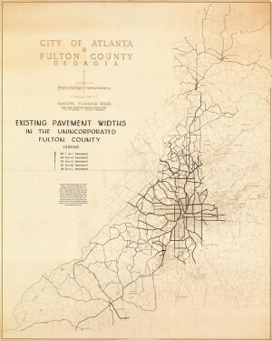 City of Atlanta and Fulton County, Georgia: Existing Pavement Widths in the Unincorporated Fulton County
