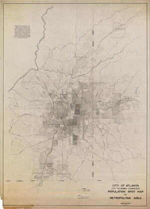 Population Spot Map of Metropolitan Area