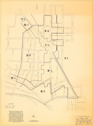 Georgia Tech Urban Redevelopment Area GA. R-85; Maps Accompanying Final Project Report: Part 1 of Application For Loan and Grant; Existing Zoning