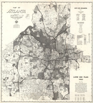 Map of Atlanta: Land Use Plan 1983