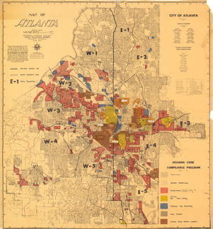 Map of Atlanta; Housing Code Compliance Program