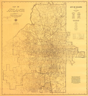 Map of Atlanta; Wards, Precincts and Polling Places