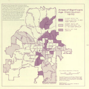 Areas of Significant Age Distribution 1970