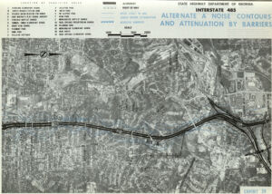 Interstate 485: Alternate A Noise Contours and Attenuation by Barriers