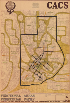 Central Atlanta Circulation Study; Functional Areas Pedestrian Paths
