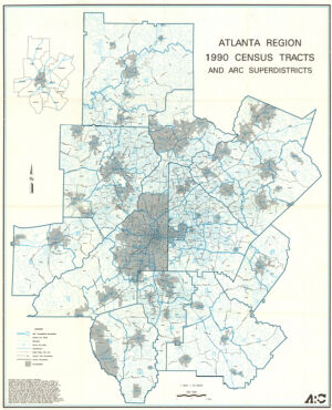 Atlanta Region 1990 Census Tracts and ARC Superdistricts