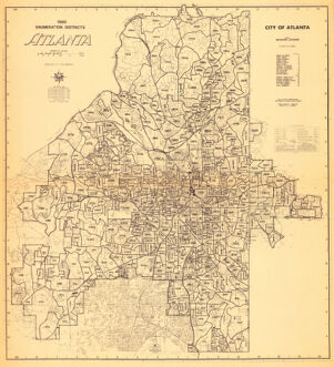 Map of Atlanta; 1980 Enumeration Districts