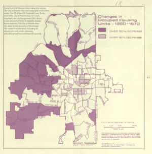 Changes in Occupied Housing Units - 1960 - 1970