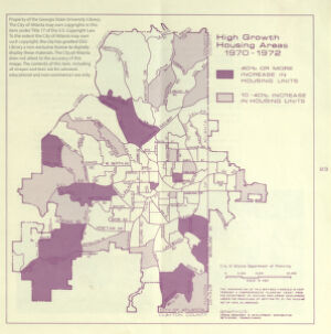 High Growth Housing Areas 1970 - 1972