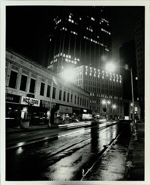 Atlanta Nighttime Skyline, General Scene, November 7, 1973