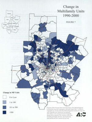 Change in Multifamily units: 1990-2000