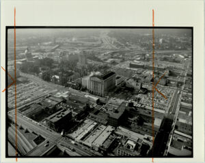 Aerial Shot of South downtown development, October 7, 1984