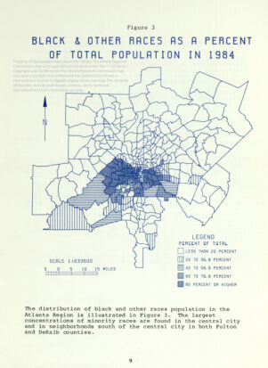 Black & Other Races as a Percent of Total Population in 1984