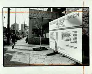 Auburn Avenue Street Scene, Sweet Auburn Revitalization Project, January 12, 1983