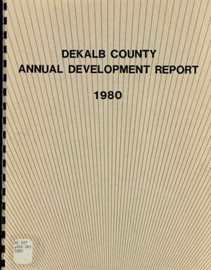 The DeKalb County annual development report for the calendar year 1980