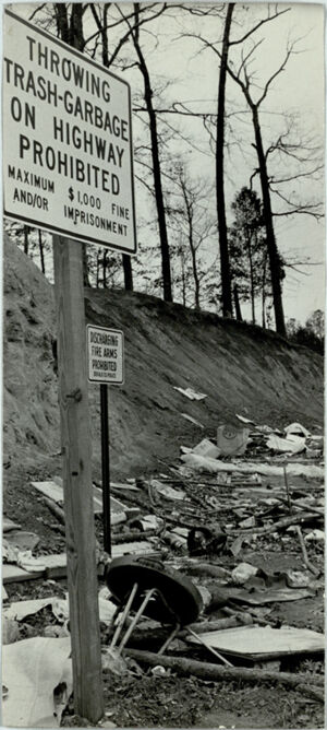 Debris Marks End of Highway, January 26, 1966