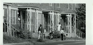 Atlanta Subsidized Housing, Residents Linger Outside of Capitol Homes Housing Project, October 17, 1980
