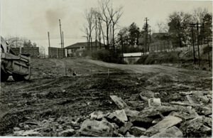 Grading at Future Site of Underpass, February 25, 1952