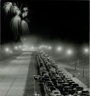 Fireworks Mark 1951 Expressway Opening, September 26, 1951
