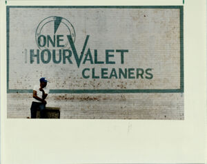 Old Cleaners Sign and the Corner of Mitchell and Forsyth Streets, August 16, 1992