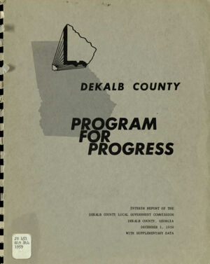 Program for progress: interim report of the Dekalb County local government commission