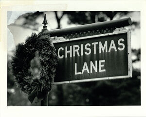 Roads and Highways, Intersection of LaVista and Christmas Lanes Decorated Annually by the Garden Club, December 17, 1986