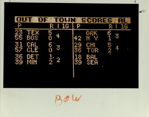 Atlanta Fulton County Stadium, Scoreboard at the Braves Stadium, July 31, 1991
