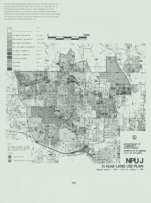 15 Year Land Use Plan: NPU J, 1989