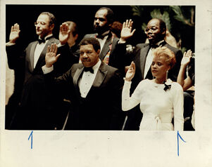 Atlanta City Council, Council Members Sworn into Office during Maynard Jackson's Inauguration, January 2, 1990