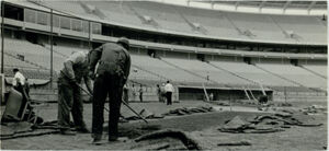 Construction at the Stadium, April 9, 1965
